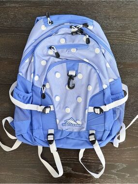 High Sierra Kids Blue Polka Dot School Backpack